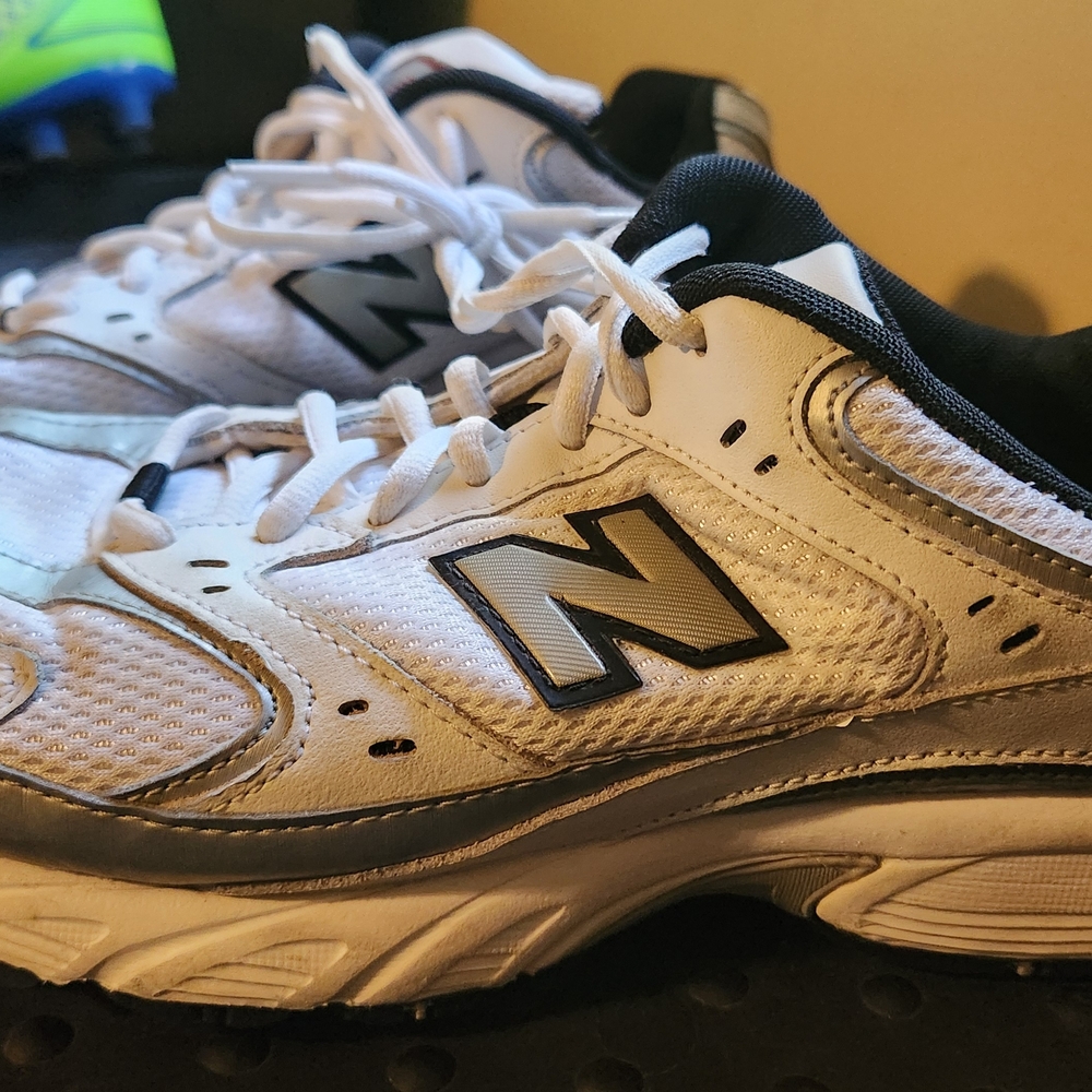 New Balance White and Black Athletic Shoes